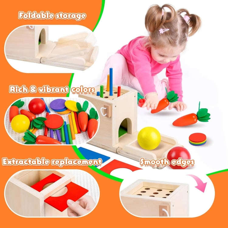Montessori Sorting Matching Educational Toys Pull Carrots Children Catching Worms Fishing Puzzle ...