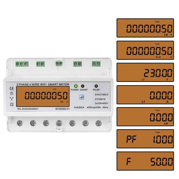 3-phase Tuya WiFi Energy Meter AC 380V