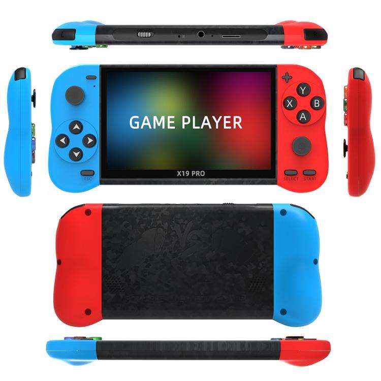 X19 Pro 5.1-inch Screen Handheld Game Console Supports AV TV Output With 8G Memory Card