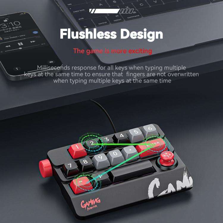MKESPN RGB Hot Swap Wired Mechanical Keyboard Rocker Knob Programming Macro Custom Gaming Keyboard
