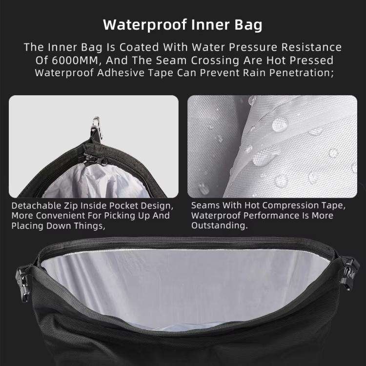 Rhinowalk MTR2050 25L-32L Expandable Large Capacity Quick-release Motorcycle Side Bag