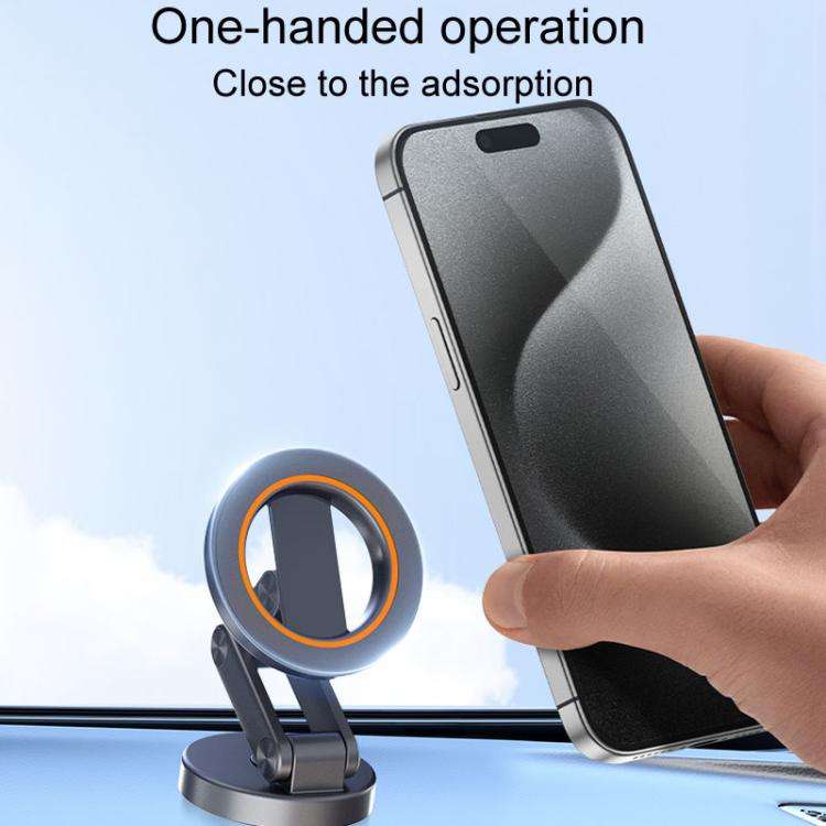 JK-319 Universal Foldable Car Cell Phone Holder Car Dashboard Rotating Magnetic Navigation Mount
