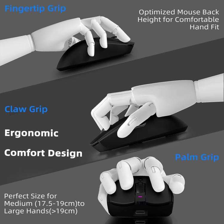 Ajazz AJ139 Pro Gaming Mouse Lightweight PAW3395 Wireless 2.4G + Wired Dual Mode Computer Mouse