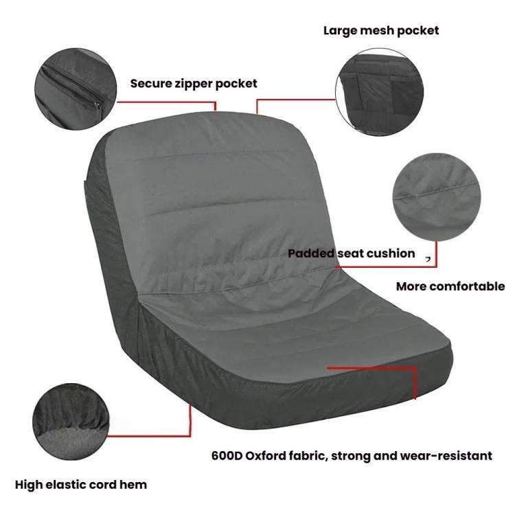 Tractor Lawn Mower Oxford Cloth Seat Cover, Gray