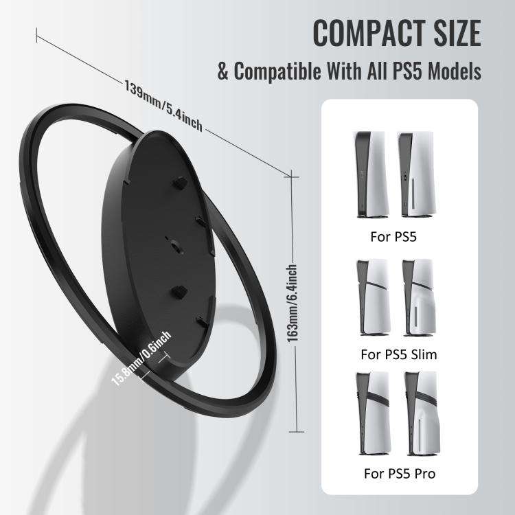 For PS5 / PS5 Slim / PS5 Pro Game Console Desktop Vertical Stand Non-Slip Base