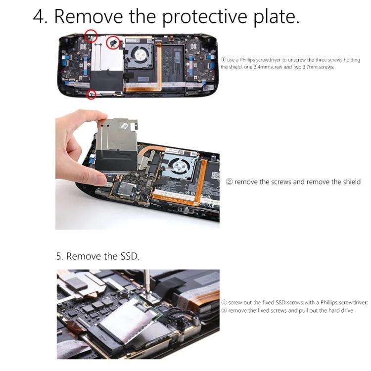 For Steam Deck Game Console SSD Copper Heat Sink M.2 2230 NVMe Radiator Pad, Set A, Set B