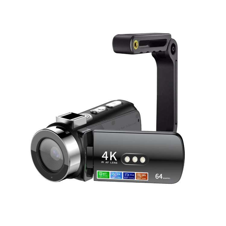 WiFi HD 4K Lightless Colorful Night Vision Digital Video Camera, Black, Black + Fill Light, Black...