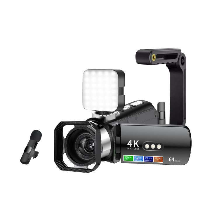 WiFi HD 4K Lightless Colorful Night Vision Digital Video Camera, Black, Black + Fill Light, Black...