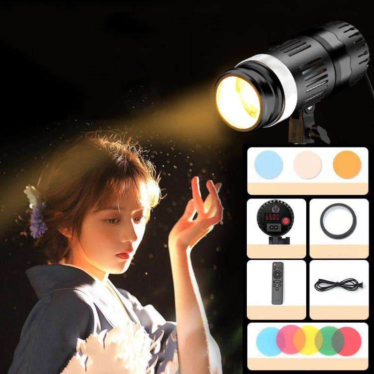 102 LEDs Spotlight Portrait Photography Fill Light Adjustable Focus Triple Color Temperature, CN ...