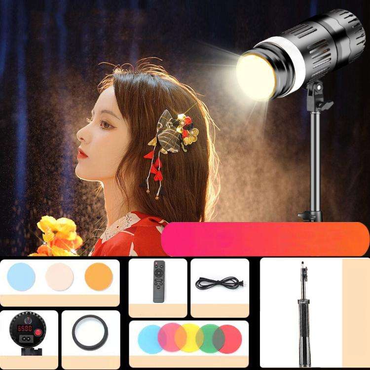 102 LEDs Spotlight Portrait Photography Fill Light Adjustable Focus Triple Color Temperature, CN ...
