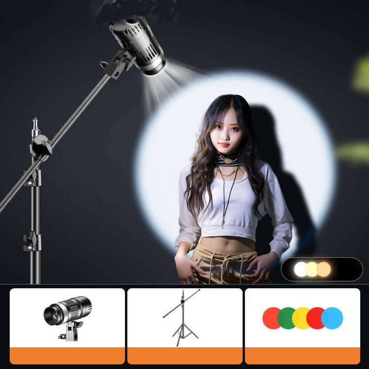 102 LEDs Spotlight Portrait Photography Fill Light Adjustable Focus Triple Color Temperature, CN ...