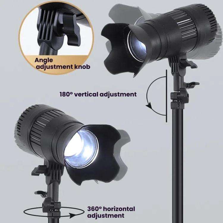 102 LEDs Spotlight Portrait Photography Fill Light Adjustable Focus Triple Color Temperature, CN ...