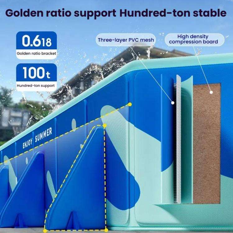 Children Home Free Inflatable Swimming Pool Foldable Outdoor Bracket Play Pool, 1.6m, 2.2m, 2.6m,...