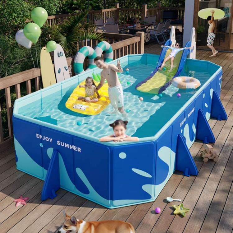 Children Home Free Inflatable Swimming Pool Foldable Outdoor Bracket Play Pool, 1.6m, 2.2m, 2.6m,...