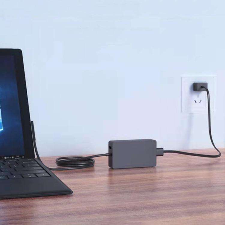 For Microsoft Surface Laptop 65W 15V 4A Fast Charger With 5V 1A  USB-A Port AC Adapter, US Plug, ...