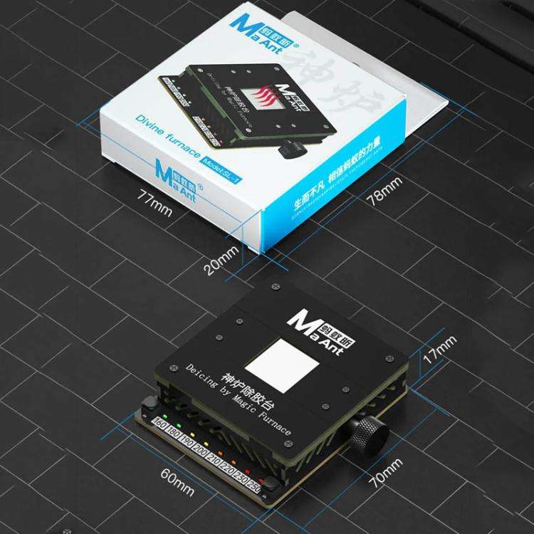 Cell Phone Fixed CPU Font IC Chip Heating Degumming Platform Repair Tool Fixture, Degumming Platform