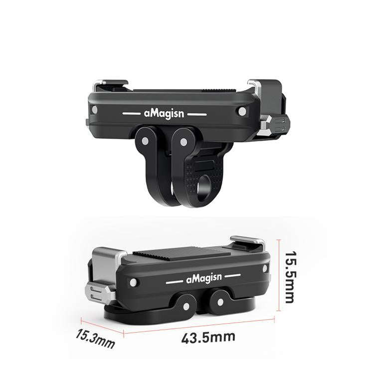 For DJI Osmo 360/Action 5 Pro/4/3 aMagisn Metal Magnetic Quick Release Mount Dual Interface Adapter