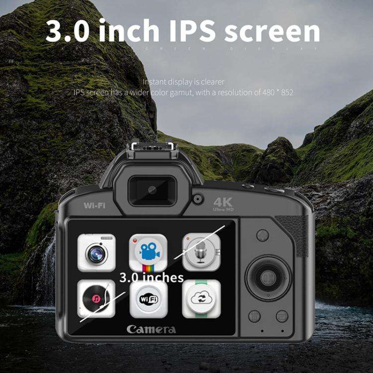 D5 HD WiFi Digital Camera 64MP Dual Camera Night Vision Photography Video DV, Standard White, Sta...