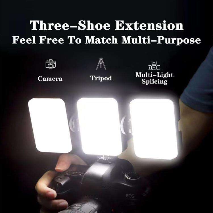 Selfie Fill Light 3 Color Temperature Clip On Lamp with PTZ & Tripod Kit, Battery Type, Rechargea...