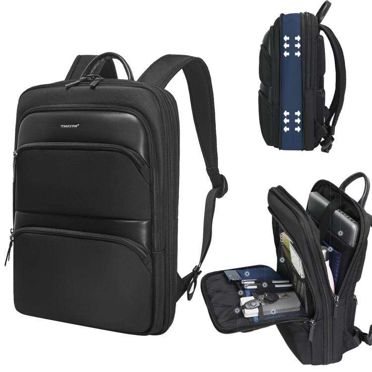 Men Expandable Waterproof Lightweight Laptop Backpack With Floating Zipper, Tigernu T-B9121  15.6...