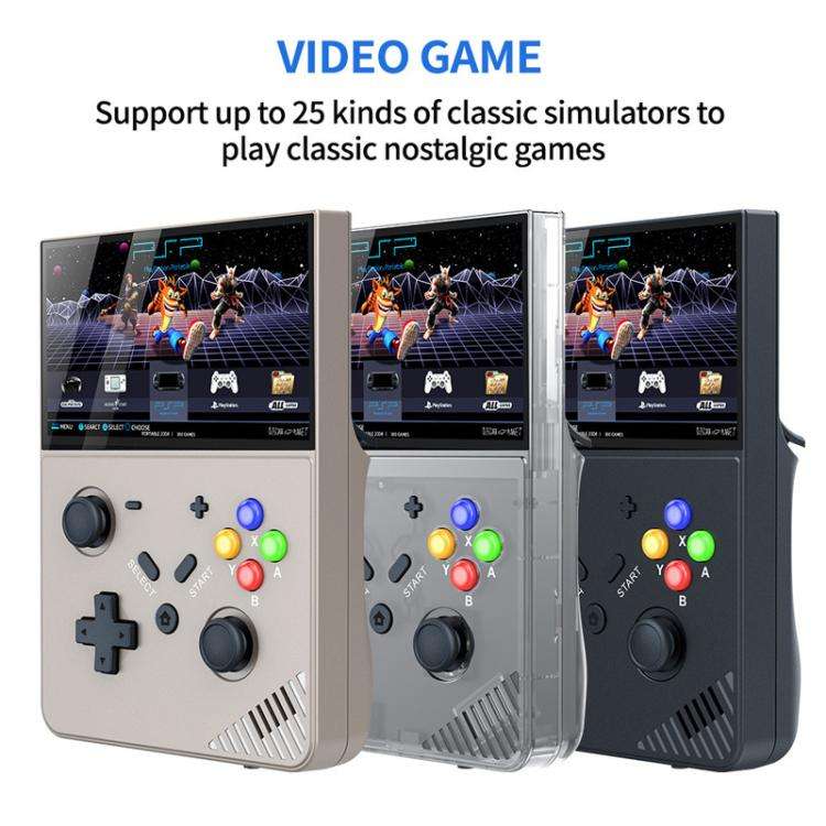 R43 Pro Handheld Game Console 4K HD 4.3-Inch Screen Home Portable Video Game Player, Translucent ...