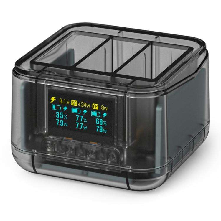 For GoPro HERO13 Black Super Fast Charger Dock Battery Charging Station With OLED Screen Display