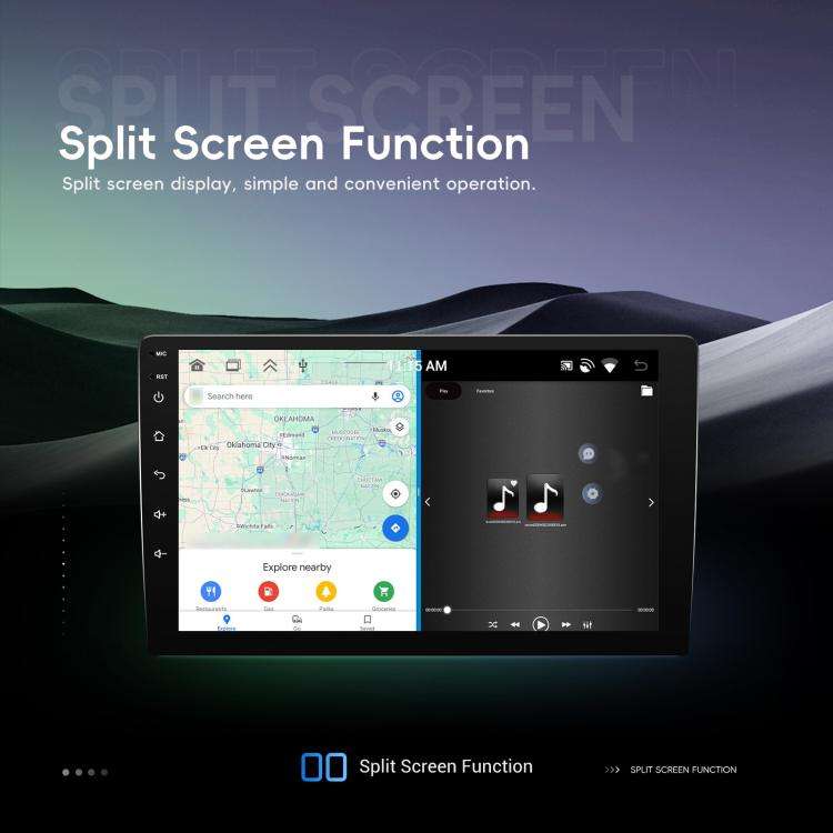 9 Inch Android 4+64G Dual-Butt Large Screen Car Carplay Built-In DAB Car Central Control Integrat...