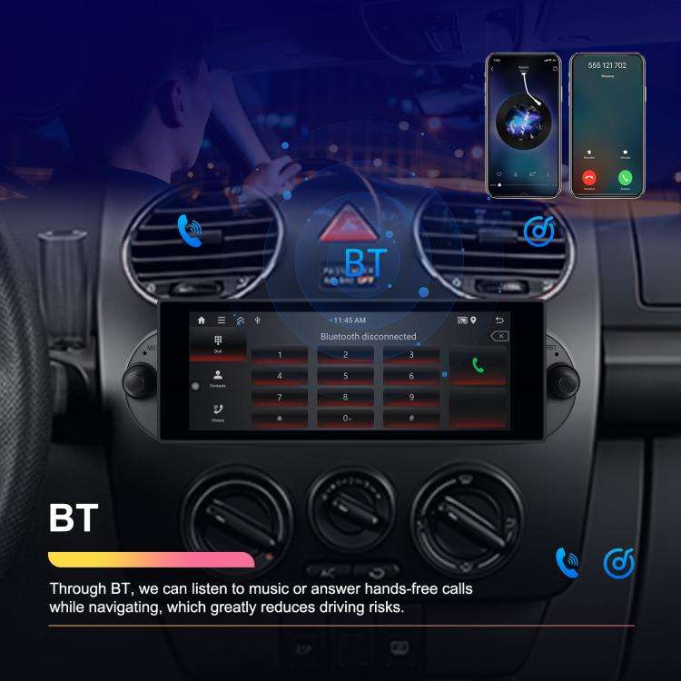 For Volkswagen Beetle 2002-2010 6.86 inch 2+64G Horizontal Screen Android Car Player, Standard, S...