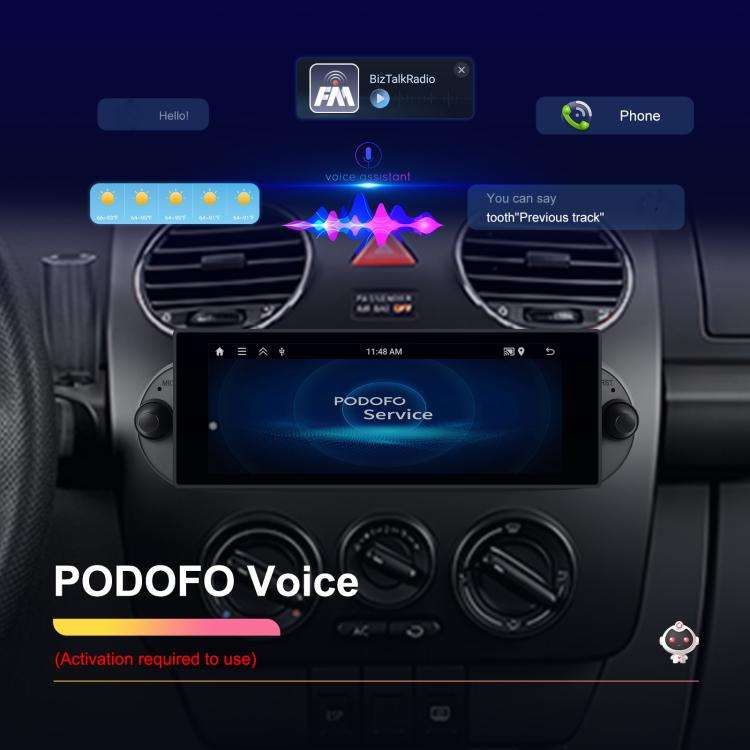 For Volkswagen Beetle 2002-2010 6.86 inch 2+64G Horizontal Screen Android Car Player, Standard, S...