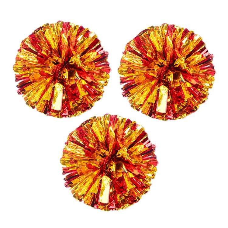 3pcs Cheerleading Pompoms Cheerleader Hand Shake Flower Ball Dance Performance Pompoms, Encrypted...