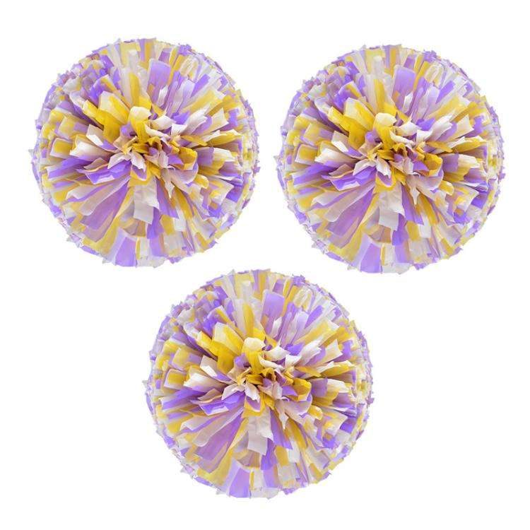 3pcs Cheerleading Pompoms Cheerleader Hand Shake Flower Ball Dance Performance Pompoms, Encrypted...