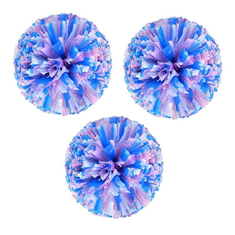 3pcs Cheerleading Pompoms Cheerleader Hand Shake Flower Ball Dance Performance Pompoms, Encrypted...