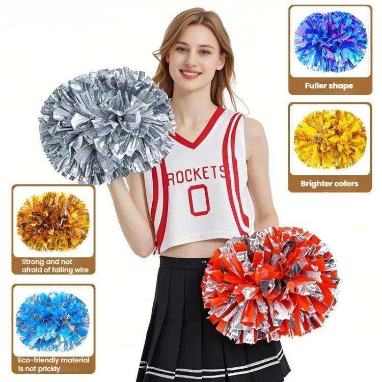 3pcs Cheerleading Pompoms Cheerleader Hand Shake Flower Ball Dance Performance Pompoms, Encrypted...
