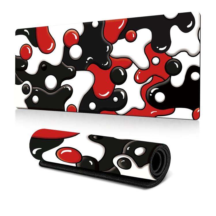 Abstract Fluid Color Blending Mouse Pad Non-Slip Rubber Desk Mat For Office, Gaming, 300x600x2mm,...