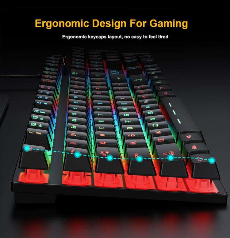 Wired Hovering Illuminated Gaming Keyboard Mouse Headset Set, GK-490