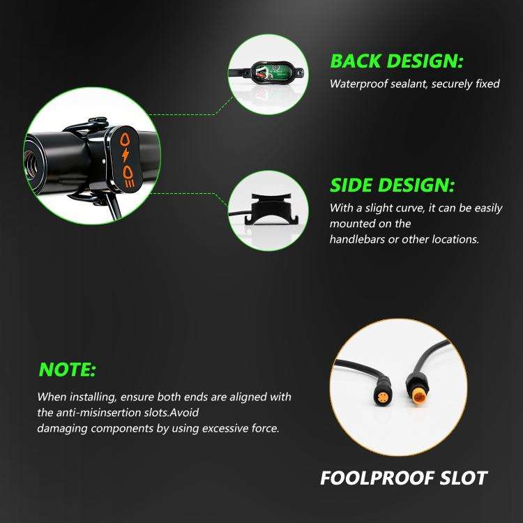 40W Motorcycle Wired Switch Integrated Waterproof Demon Eye Spotlight, Green Light