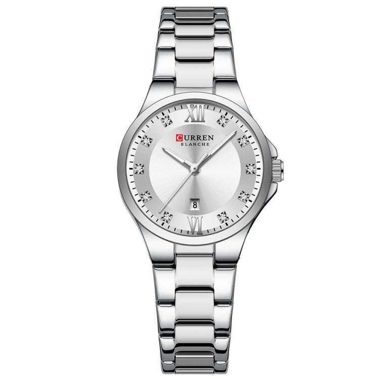 Curren Casual Steel Strap Ladies Calendar Watch