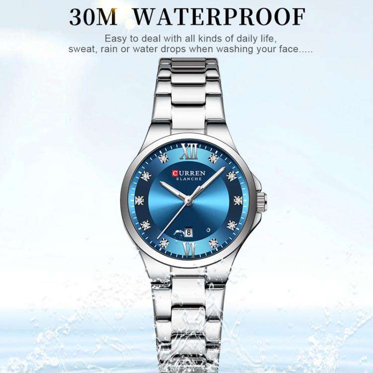 Curren Casual Steel Strap Ladies Calendar Watch