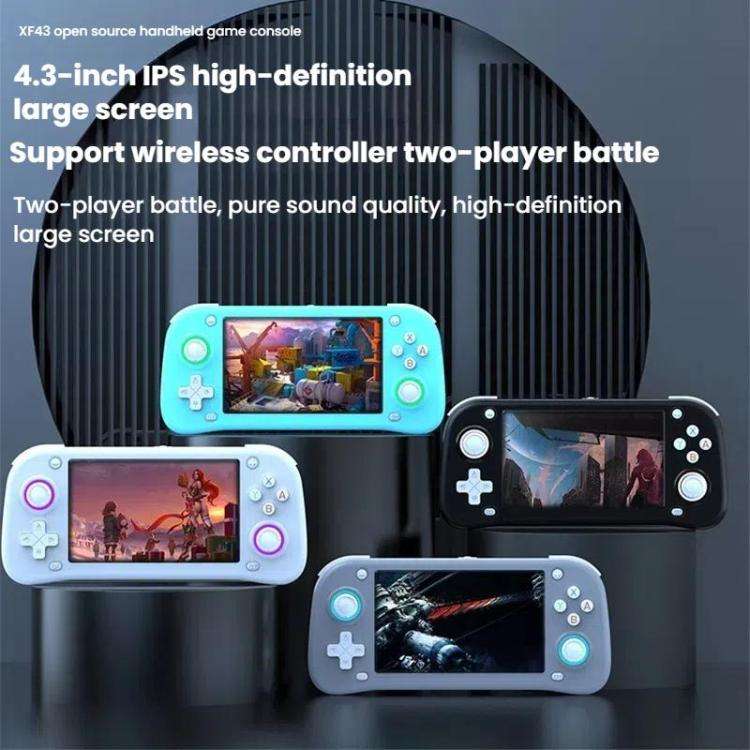 XF43 Retro Handheld Game Console Open Source 4.3 Inch Large Screen Gaming Video Players Console, ...