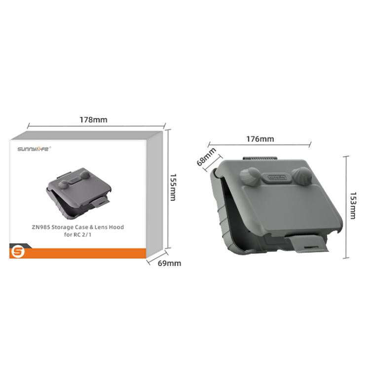 Sunnylife ZN985 Remote Control 2 In 1 Visor Storage Case, For DJI RC 2 / 1