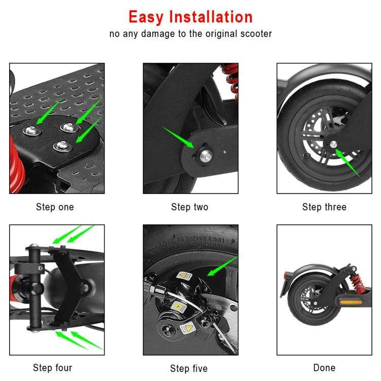Electric Scooter Rear Shock Absorber Suspension System Ride Vibration Reduction Kit, For Xiaomi S...