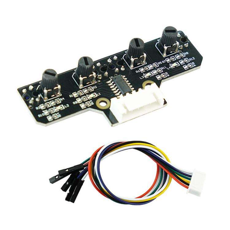 Yahboom 4 Channel Infrared Tracking Sensor Module For Smart Car Robot, Module, Module+ 6Pin Cable...