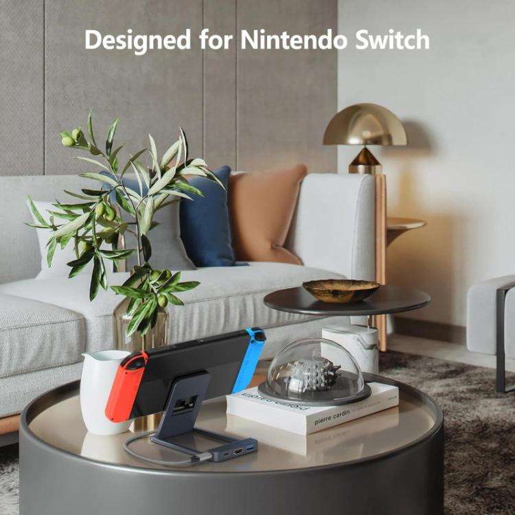 For Nintendo Switch / Switch 2 / Switch OLED Game Console Base HD Video Converter 3 In 1 Expansio...
