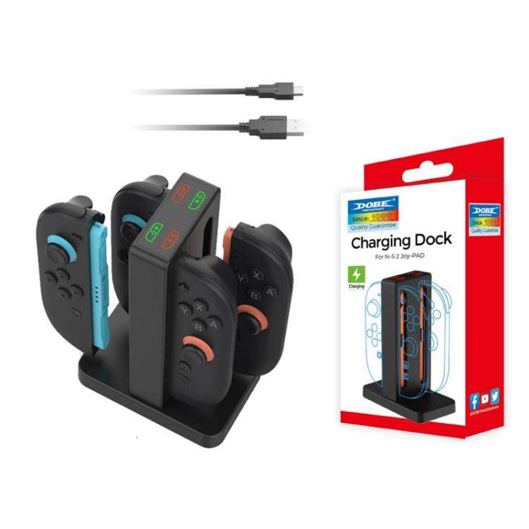 DOBE 4-in-1 Magnetic Charging Station for Nintendo Switch 2 Controllers with LED Indicators & Car...