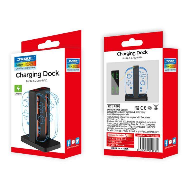 DOBE 4-in-1 Magnetic Charging Station for Nintendo Switch 2 Controllers with LED Indicators & Car...