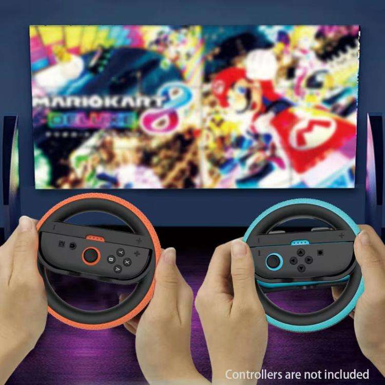 For Nintendo Switch 2 Joy-Con 1pair Steering Wheel Grip With Anti-slip Particles, Steering Wheel