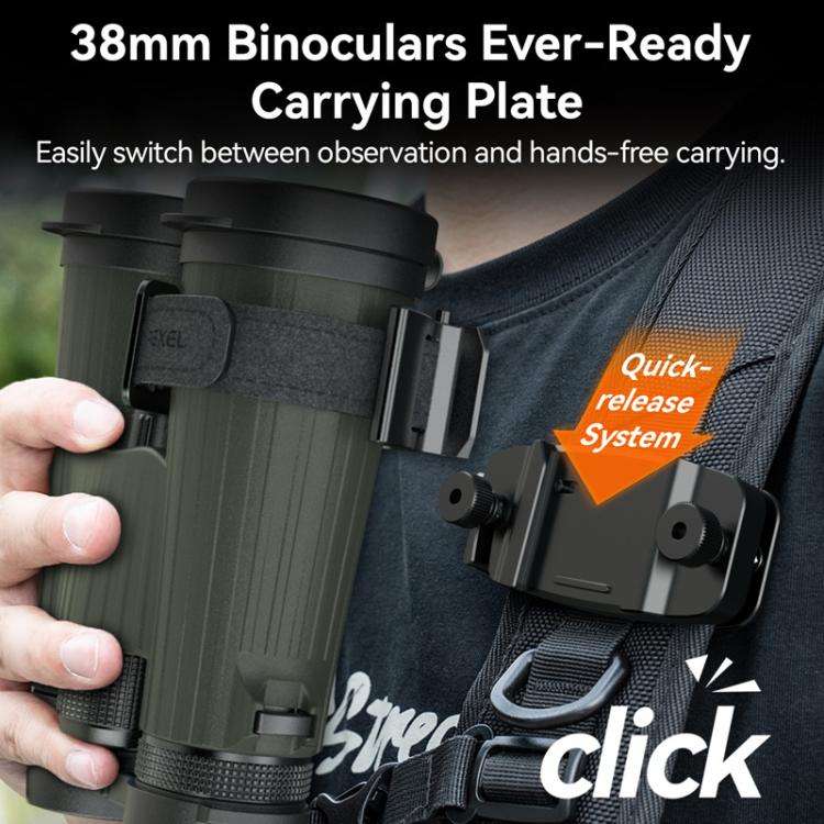APEXEL BinoClamp Pro Quick-Release Binocular Mount Kit 360-degree Swivel Aluminum Binocular Holde...