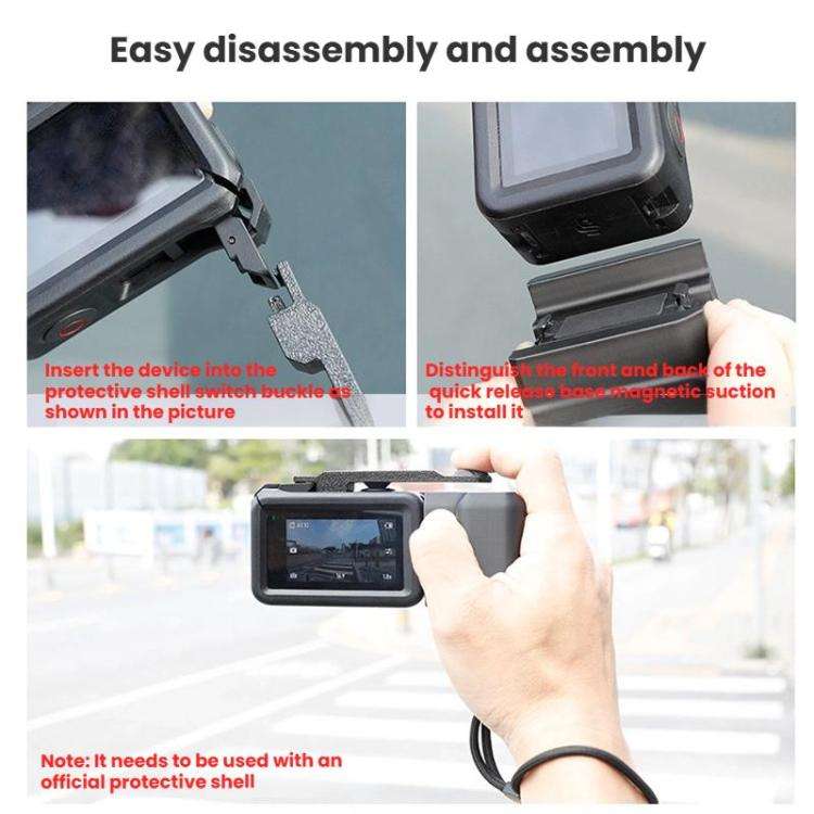 Street Vlogging Handle For DJI Osmo Action 5 Pro / Action 4 / Action 3 Magnetic Grip, For DJI Osm...