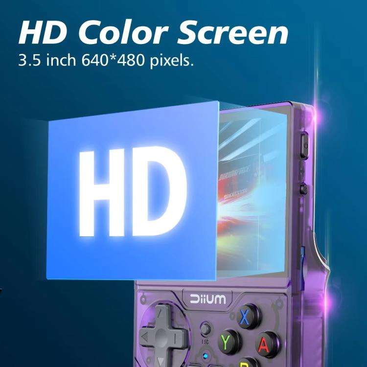 D008 3.5-Inch HD Retro Handheld Game Console With ARM Cortex-A7 800MHz, 1GB RAM & HDMI Output, 64...
