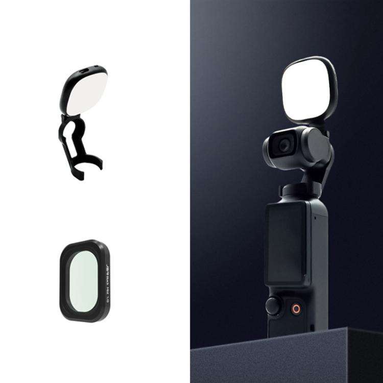 For DJI Osmo Pocket 3 JSR Fixed Frame Head Fill Light, Single Fill Light, With Widening Lens, Wit...